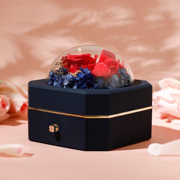 High Quality Luxury Eternal Rose Jewelry Packaging Drawer Box - 图片 3