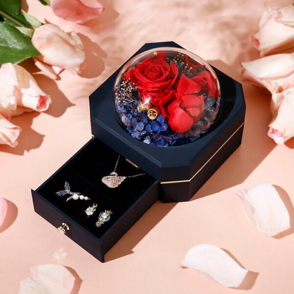High Quality Luxury Eternal Rose Jewelry Packaging Drawer Box