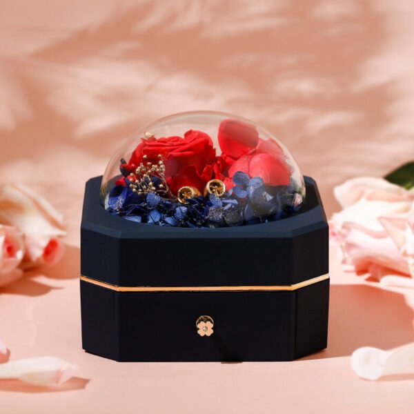High Quality Luxury Eternal Rose Jewelry Packaging Drawer Box - 图片 2