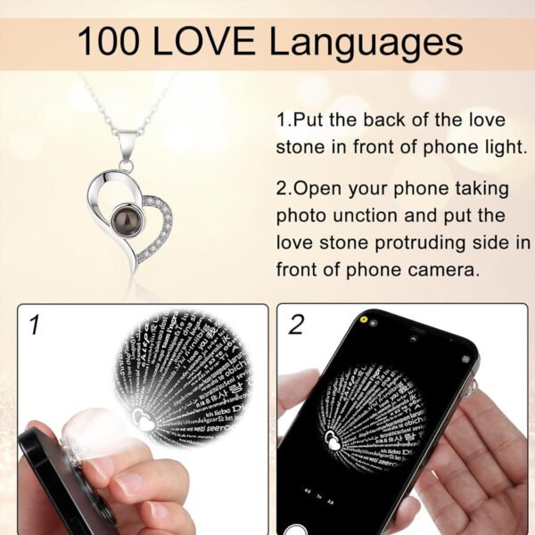 Eternal Roses Flower Gifts Preserved Rose with Heart Necklace - 图片 4