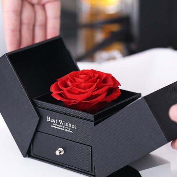 Preserved Red Rose box with light Eternal Flower Gift for Mom - 图片 3