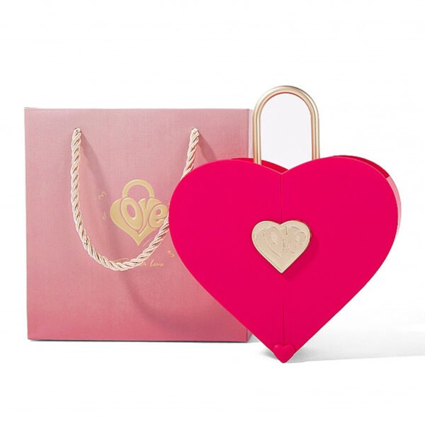 Lock Love Jewelry Box, Love Jewelry Box, Lock Heart Handheld Box - 图片 4