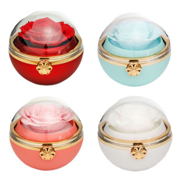 Valentine's Day Creative Round Rotating Rose Gift Box - 图片 4