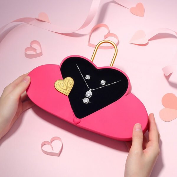 Lock Love Jewelry Box, Love Jewelry Box, Lock Heart Handheld Box