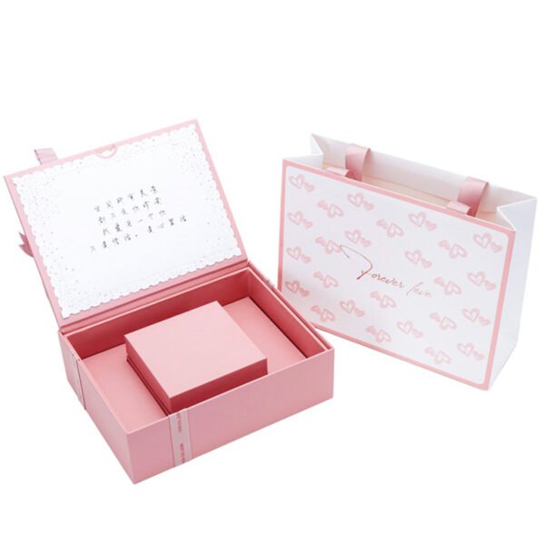 Luxury Wedding Jewelry Gift Box with 3D Love Scene & Small Jewelry Box - 图片 2