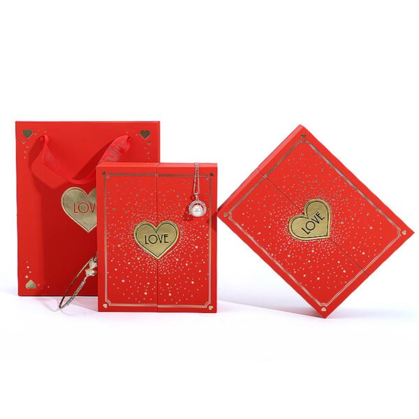 Valentines Gift Boxes Luxury Double Door Jewelry Packaging - 图片 3