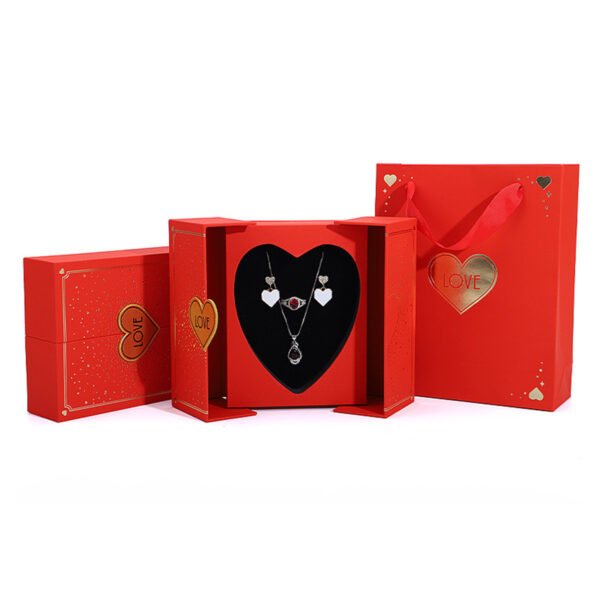 Valentines Gift Boxes Luxury Double Door Jewelry Packaging - 图片 2
