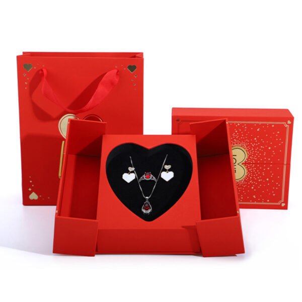 Valentines Gift Boxes Luxury Double Door Jewelry Packaging - 图片 4